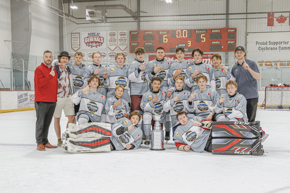 U18 Gold champions team photo with trophy